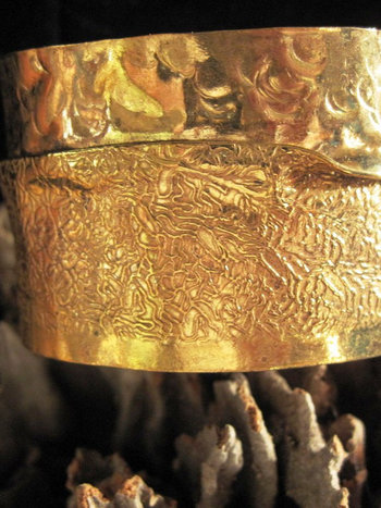Jeweler's Bronze wide large fold form cuff