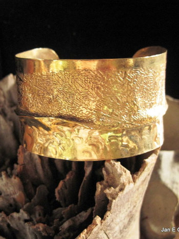 Jeweler's Bronze wide large fold form cuff