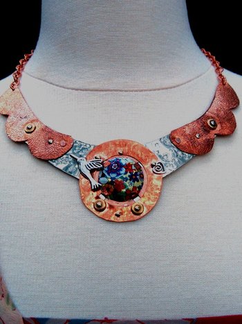 ReArt Tin and Mixed Metal  Hummingbird Breastplate